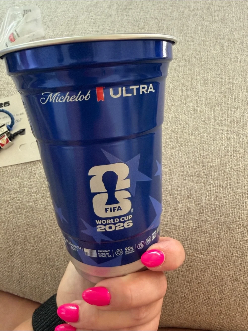 Blue Aluminum Stadium Cup